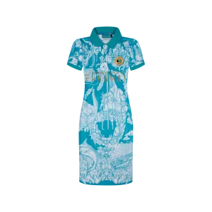 50TH INDEPENDENCE POLO DRESS-AQUA