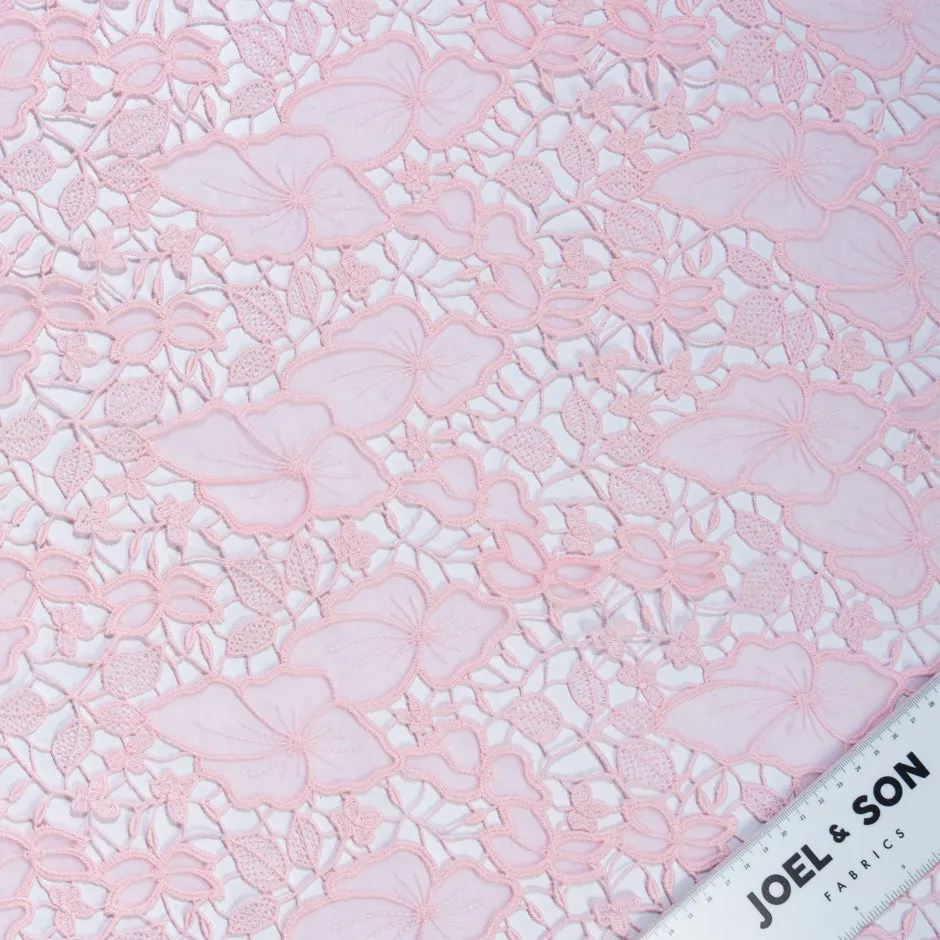 Baby Pink Floral Embroidered Organza