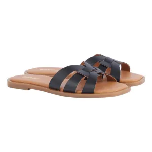 Barbour Miranda Ladies Leather Sandal - Black