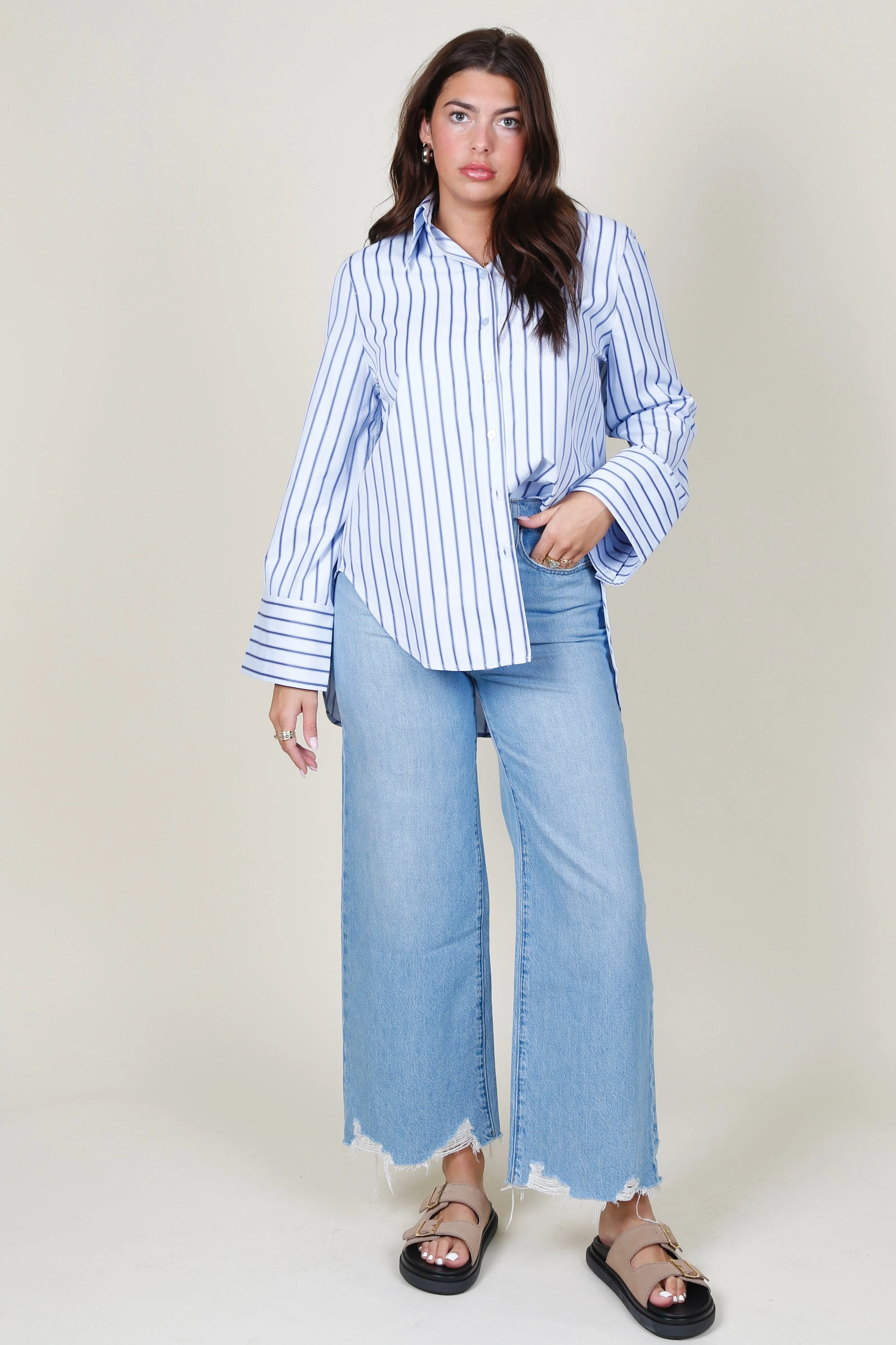 BLANCA | Fern Shirt - Ocean Blue