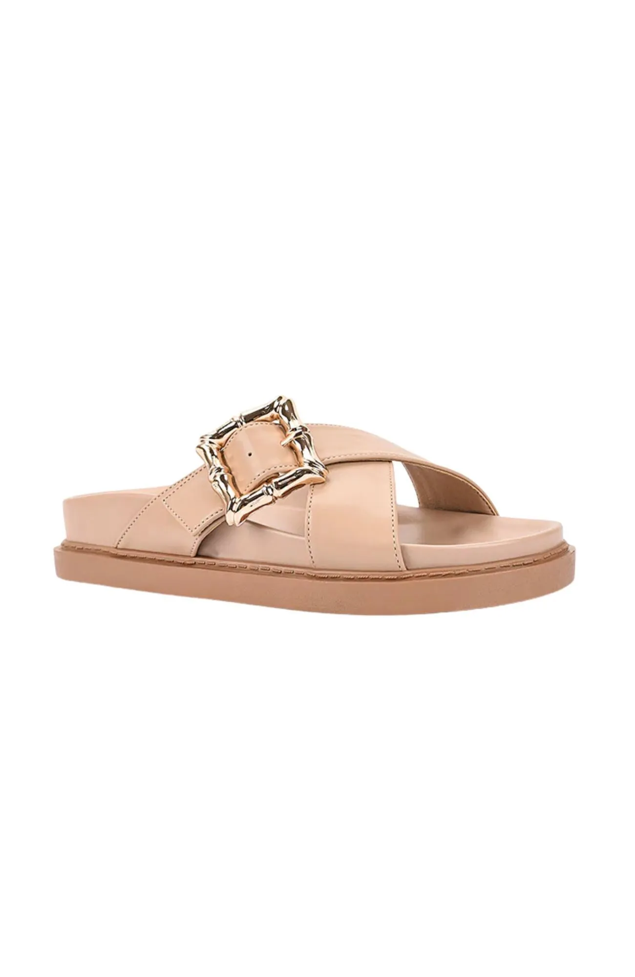 Bradford Footbed Slides Beige