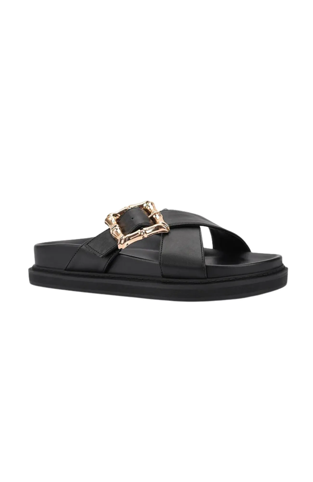 Bradford Footbed Slides Black