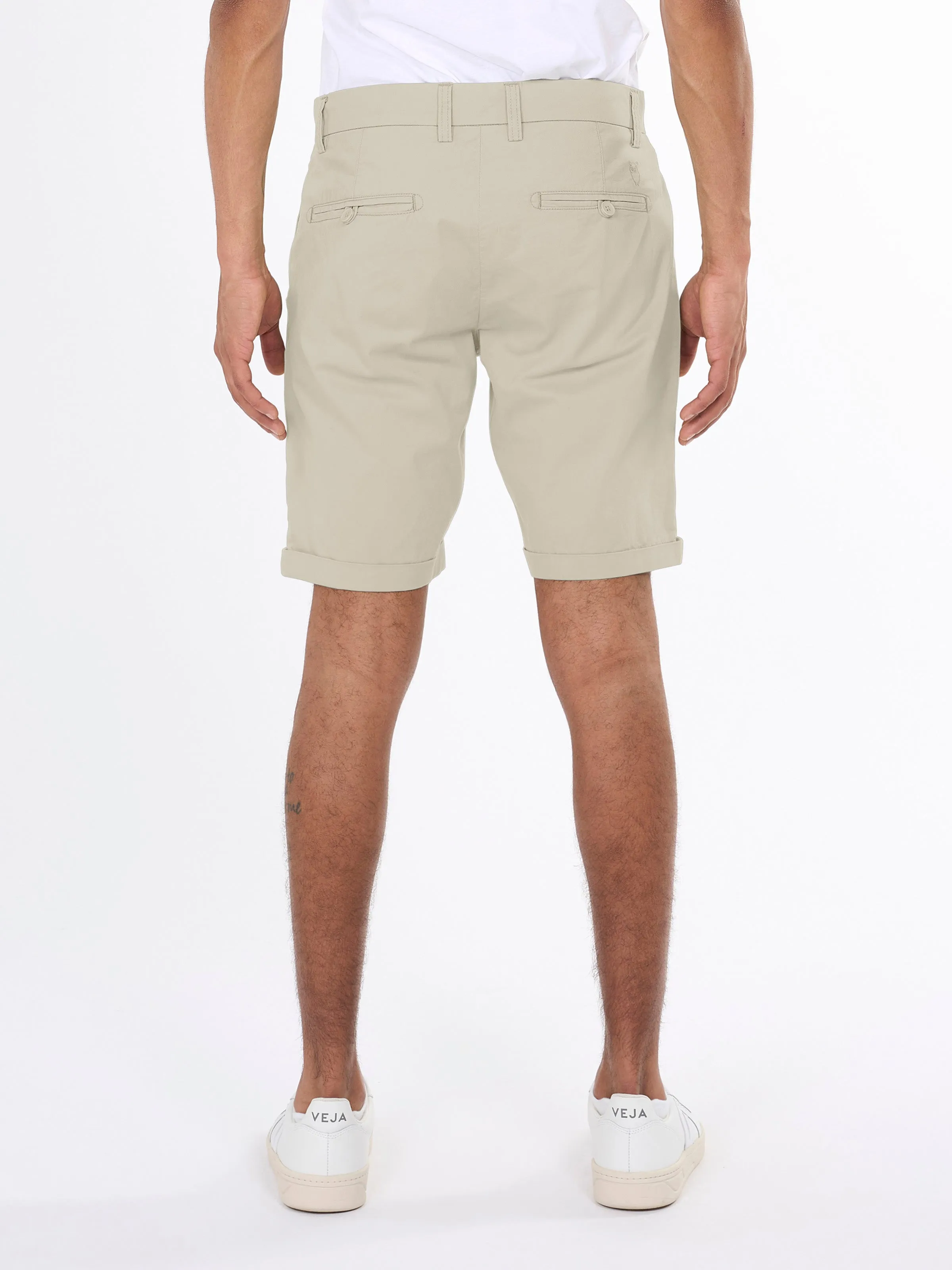 CHUCK regular chino poplin shorts - Egret