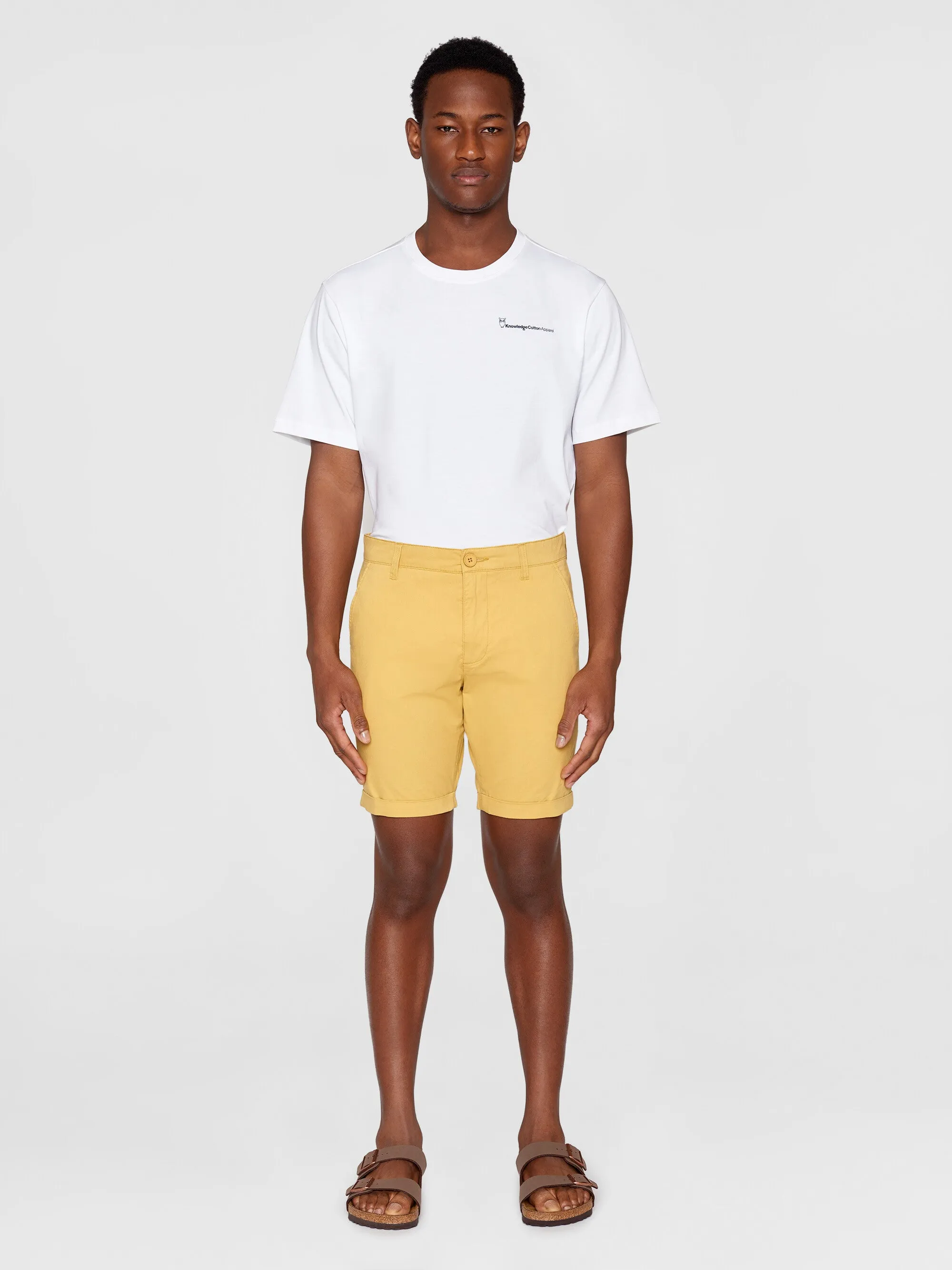 CHUCK regular chino poplin shorts - Olivenite