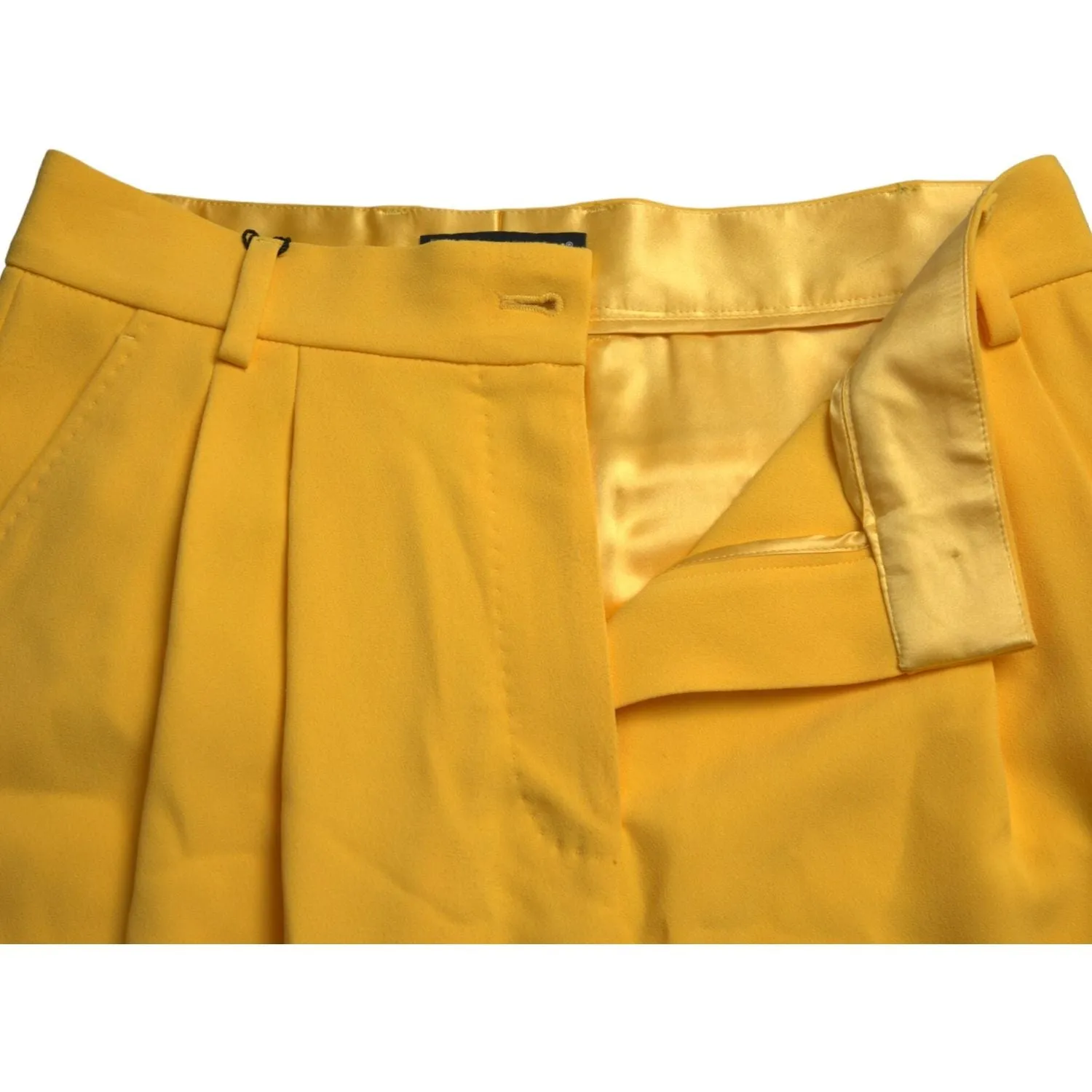 Dolce & Gabbana Elegant High Waist Bermuda Shorts in Sunny Yellow