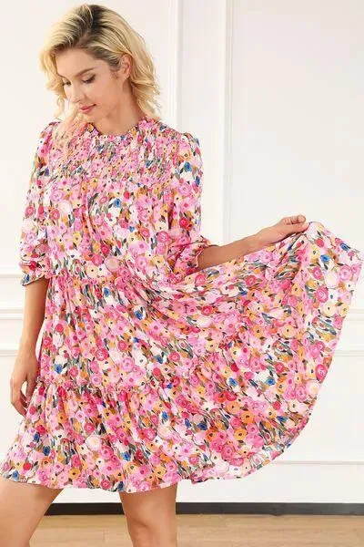 Floral Smocked Flounce Sleeve Mini Dress: Your Perfect Summer Look