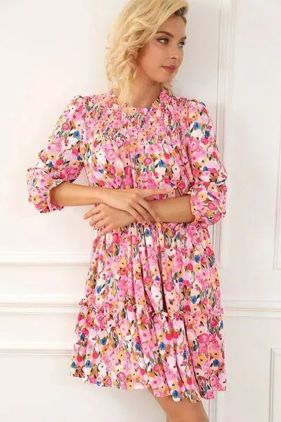 Floral Smocked Flounce Sleeve Mini Dress: Your Perfect Summer Look