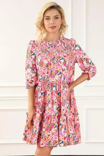 Floral Smocked Flounce Sleeve Mini Dress: Your Perfect Summer Look