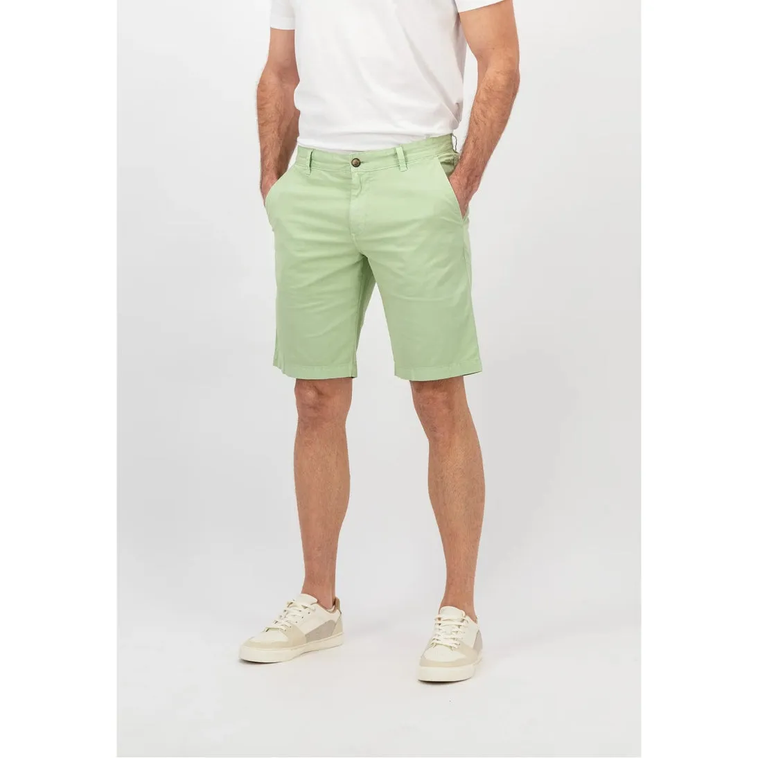 Fynch-Hatton Casual Fit Stretch Chino Shorts 14132810 Soft Green