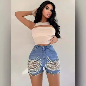 Glow Chic's High Waist Denim Shorts