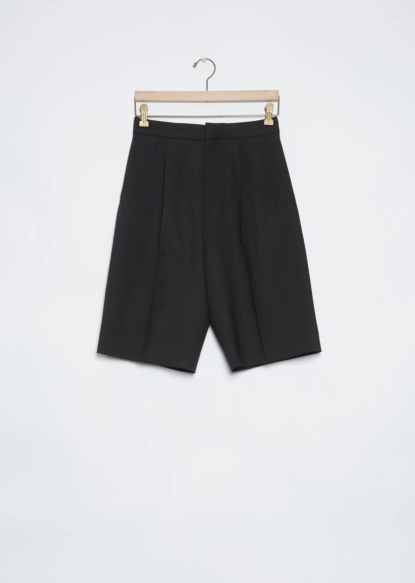 High Waisted Pleat Front Short