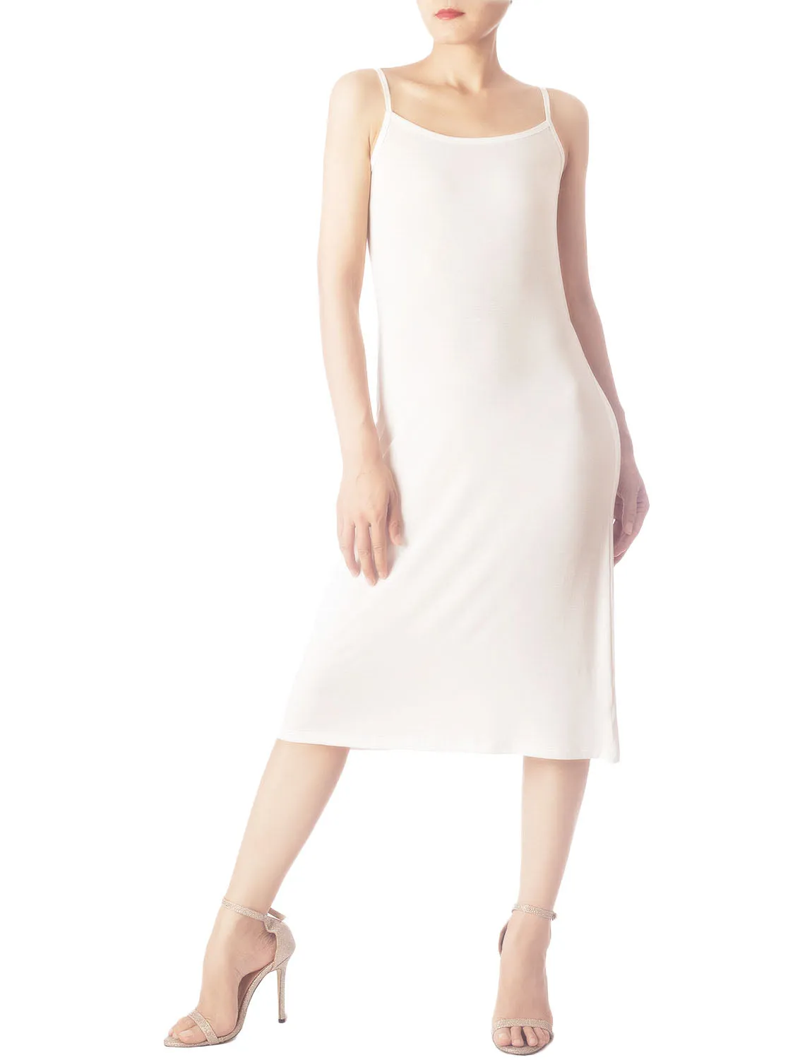 iB-iP Women's Modal Spaghetti Strap Knee Length Casual Full Slip