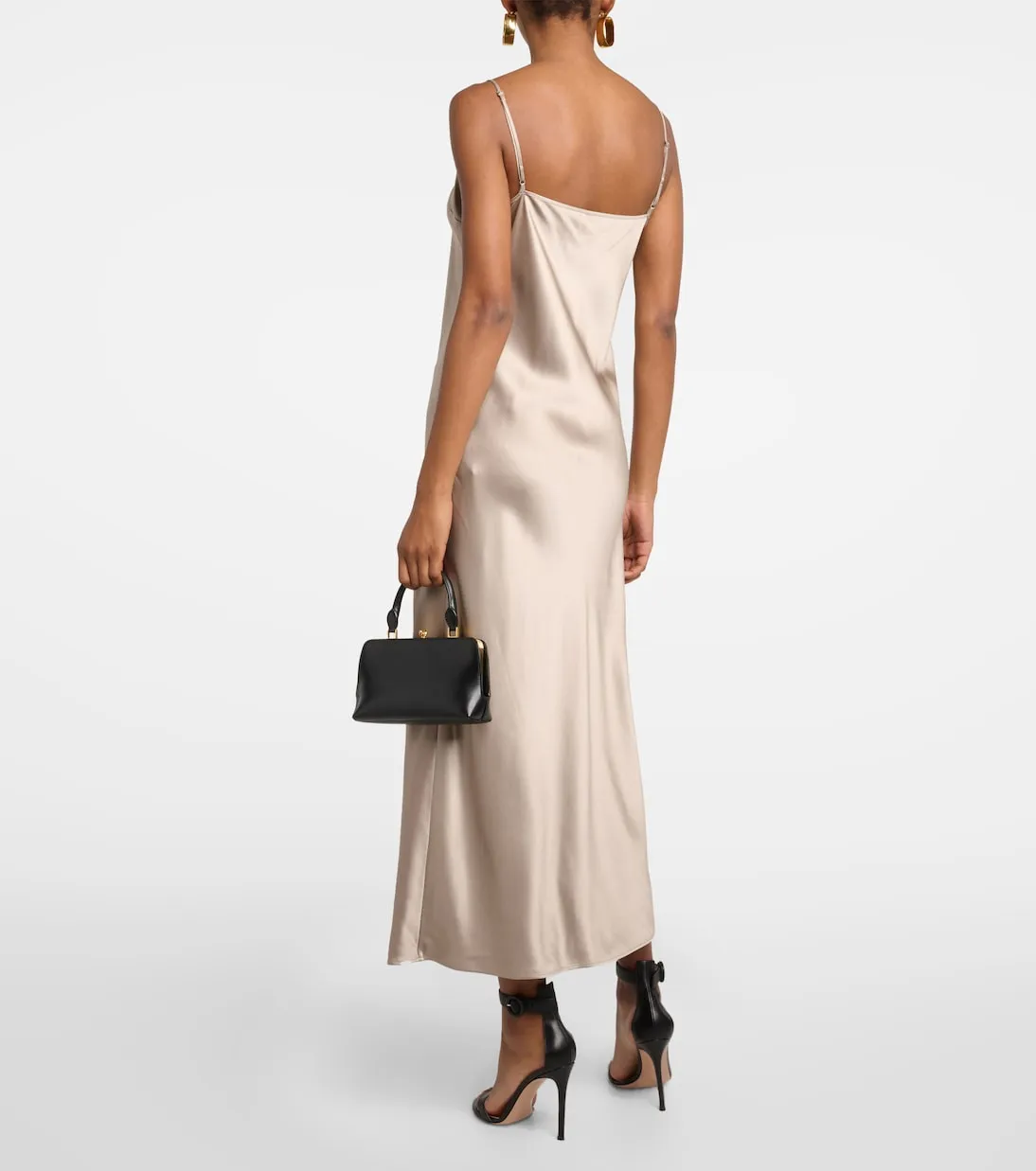 Joseph silk satin clea slip dress, beige