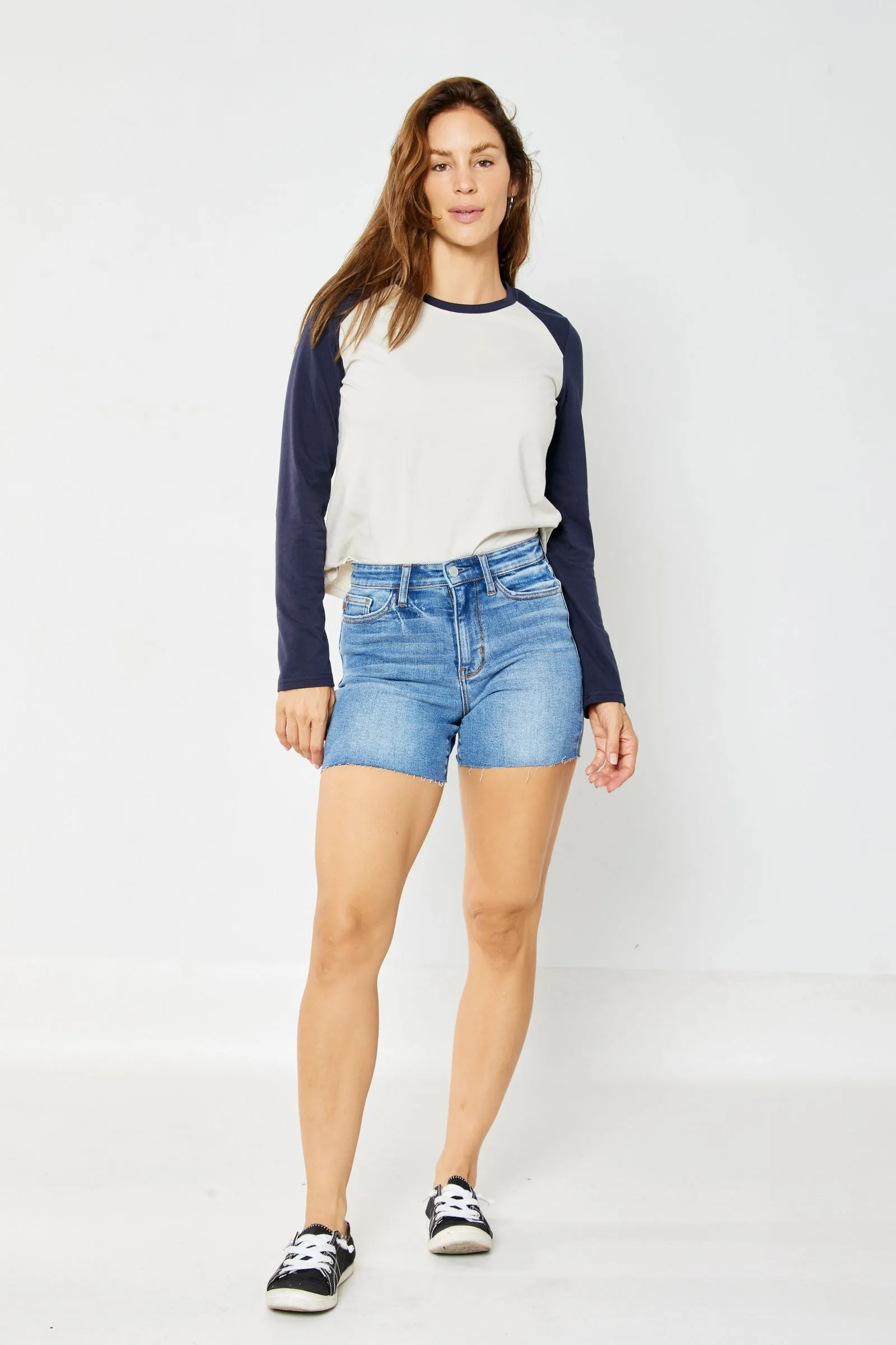 Judy Blue Medium Wash High Waist Shorts