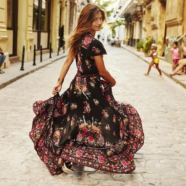 Long Floral Maxi Dress