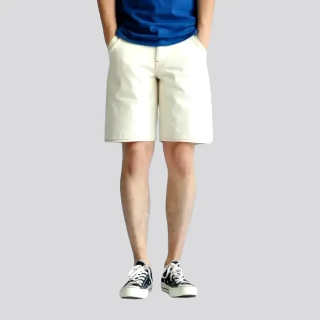 Monochrome men's denim shorts