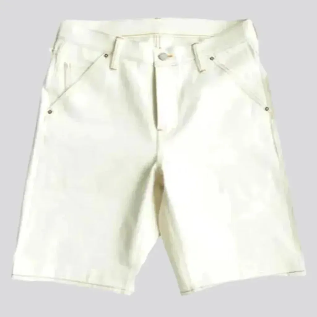 Monochrome men's denim shorts