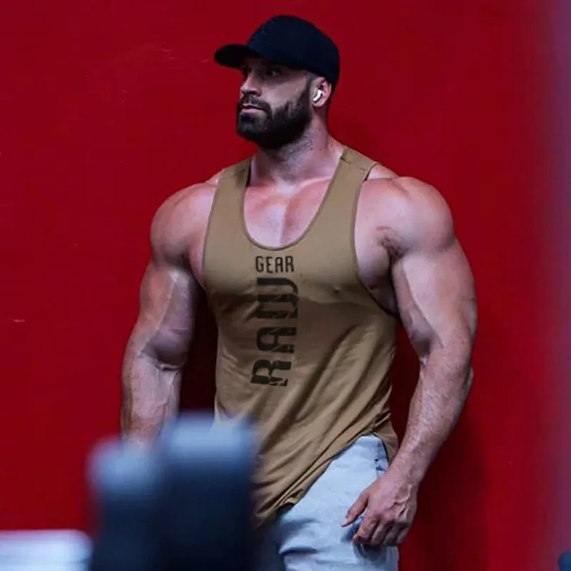 New mens cotton tank tops shirt gym fitness vest sleeveless male casual bodybuilding sports man Workout clothes clothing