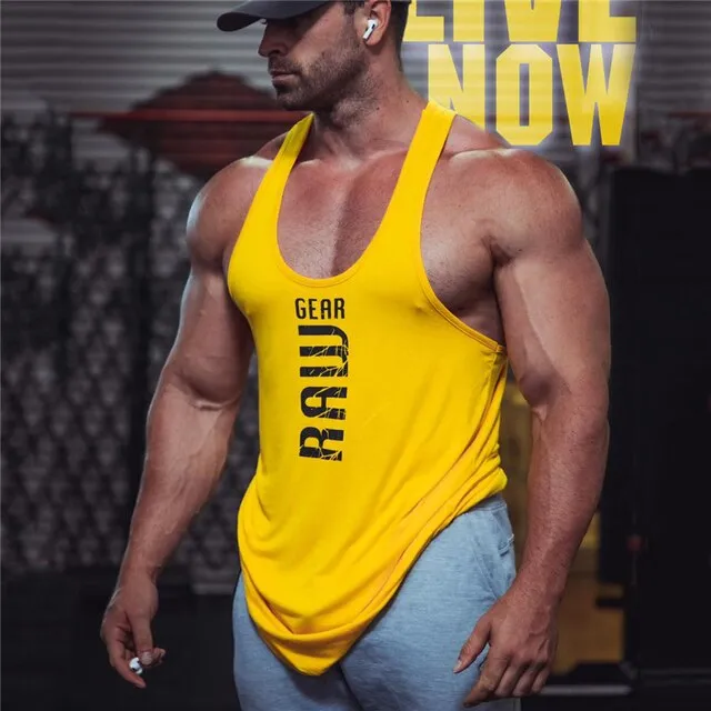 New mens cotton tank tops shirt gym fitness vest sleeveless male casual bodybuilding sports man Workout clothes clothing