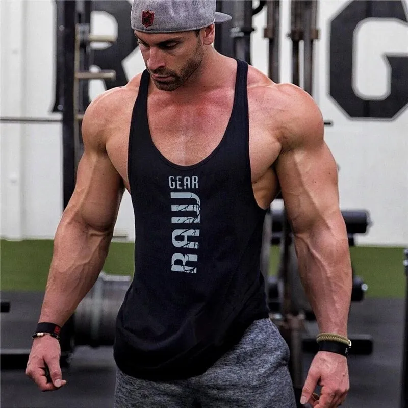 New mens cotton tank tops shirt gym fitness vest sleeveless male casual bodybuilding sports man Workout clothes clothing