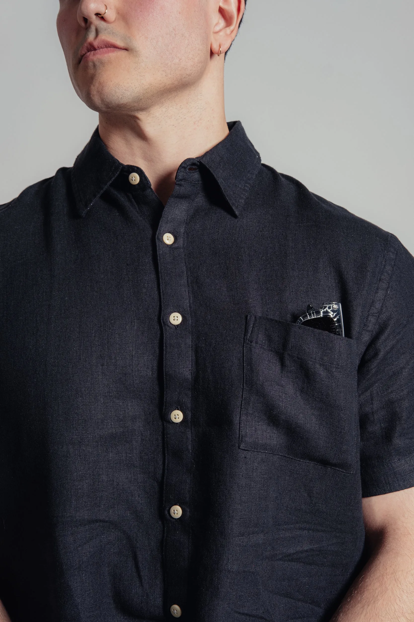 Night Ola Short Sleeve Button Up