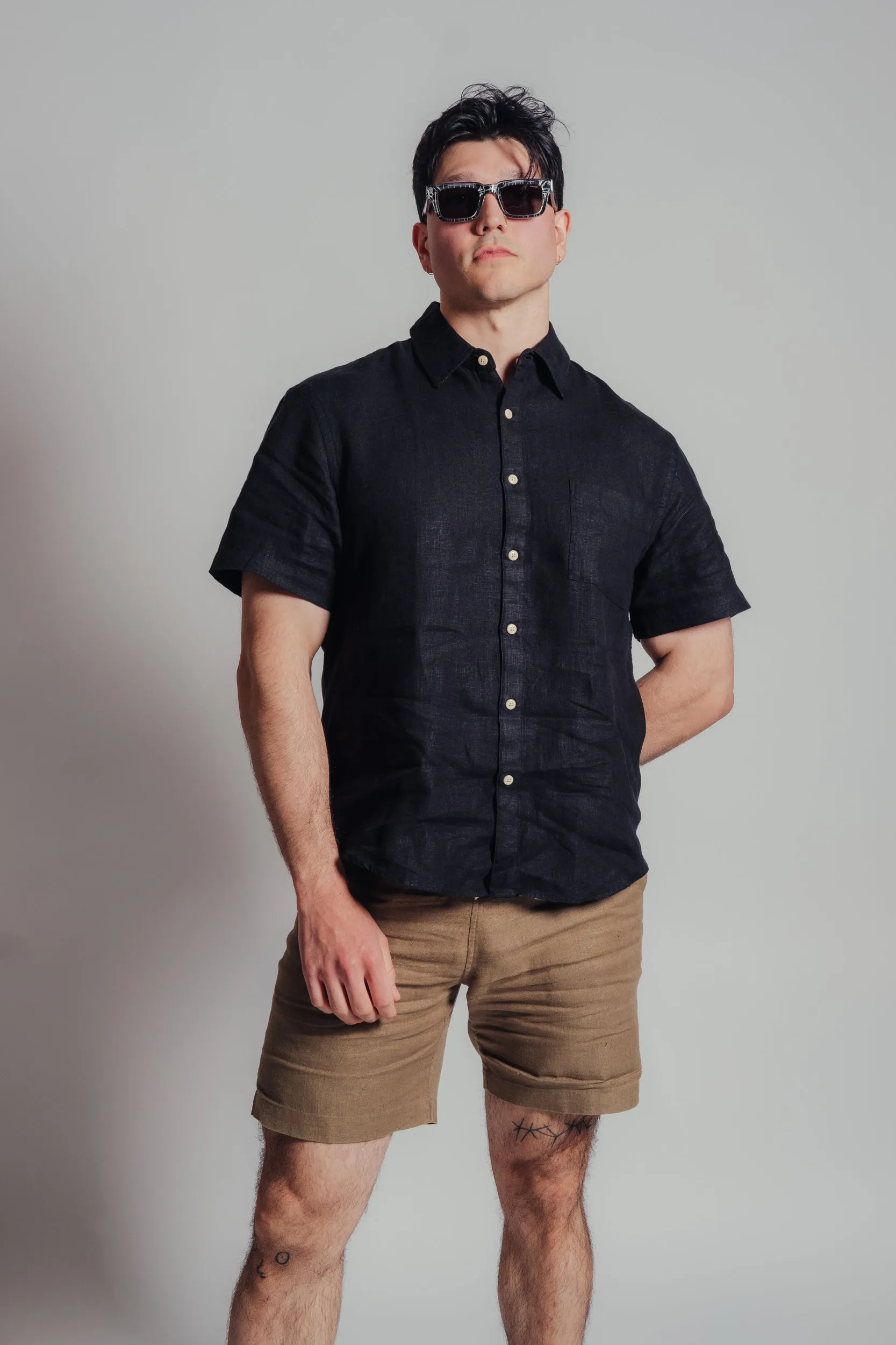 Night Ola Short Sleeve Button Up