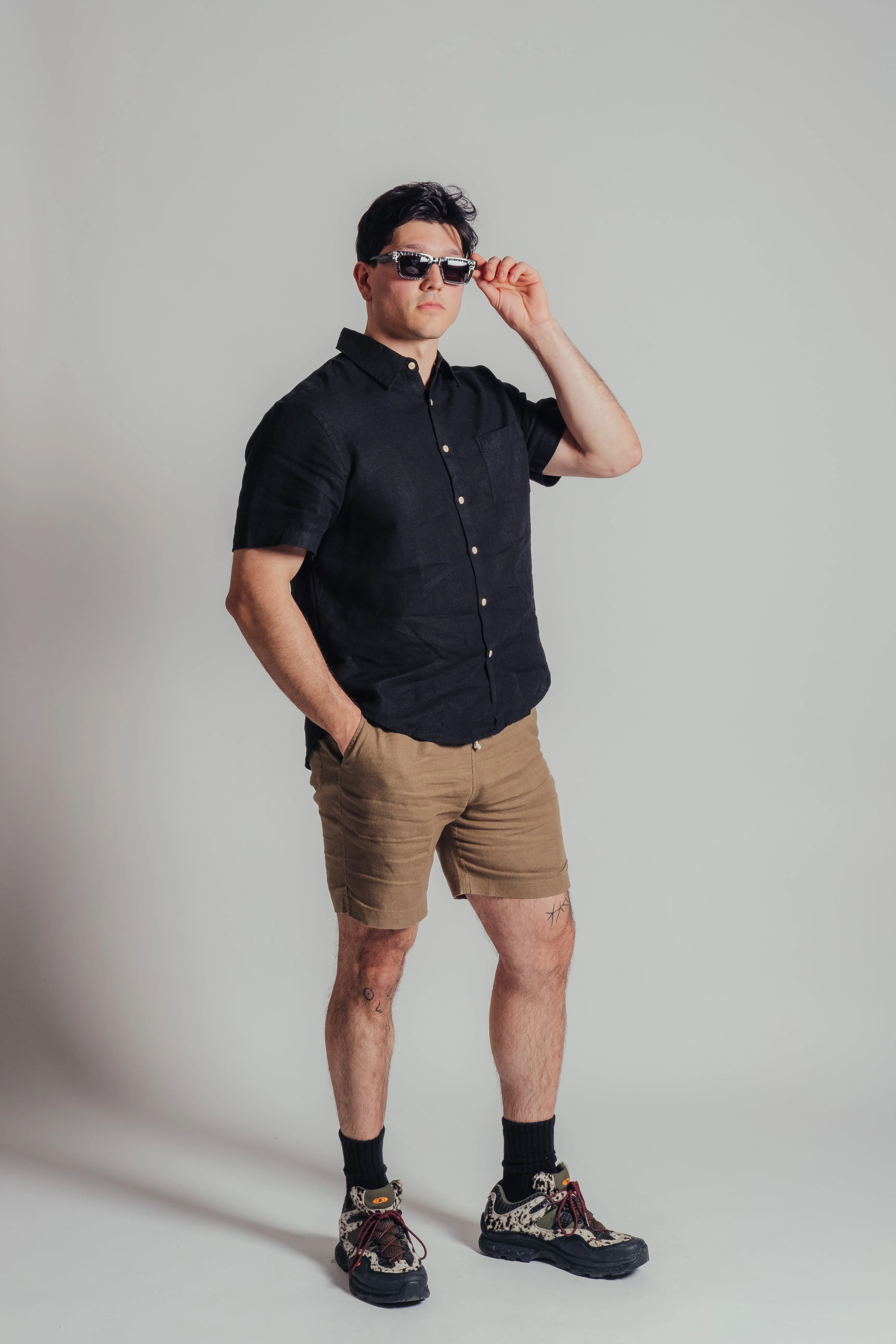 Night Ola Short Sleeve Button Up