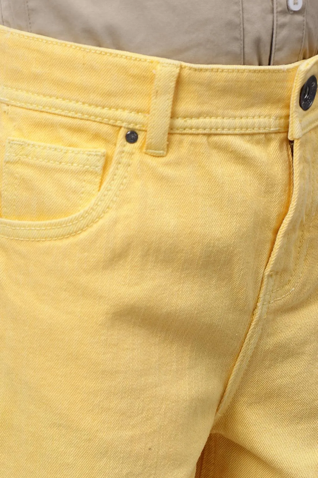 One Friday Kids Boys Yellow Denim Shorts