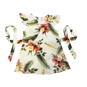 Orchid Print Girl's Hawaiian Dress