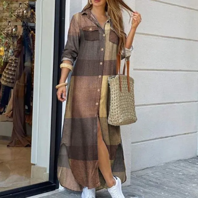 "Shay" Button Down Shirt Dress