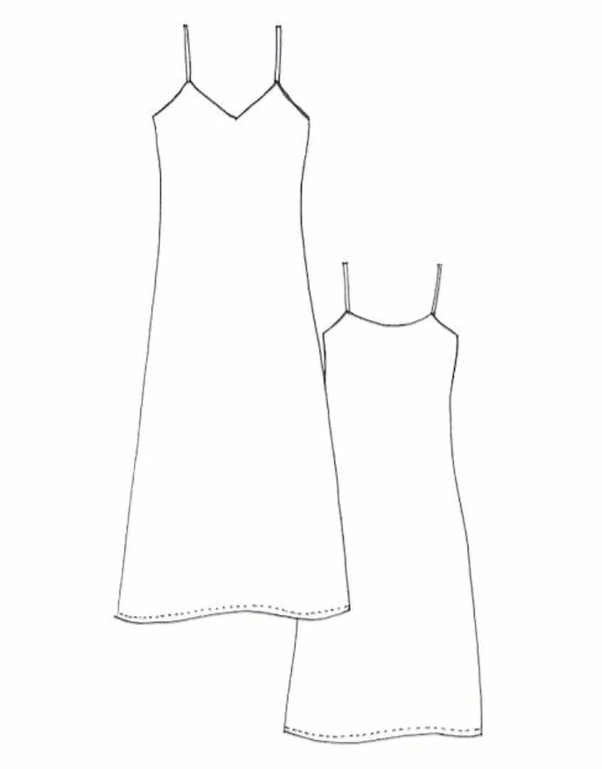 Sadie Slip Dress Sewing Pattern, Tessuti