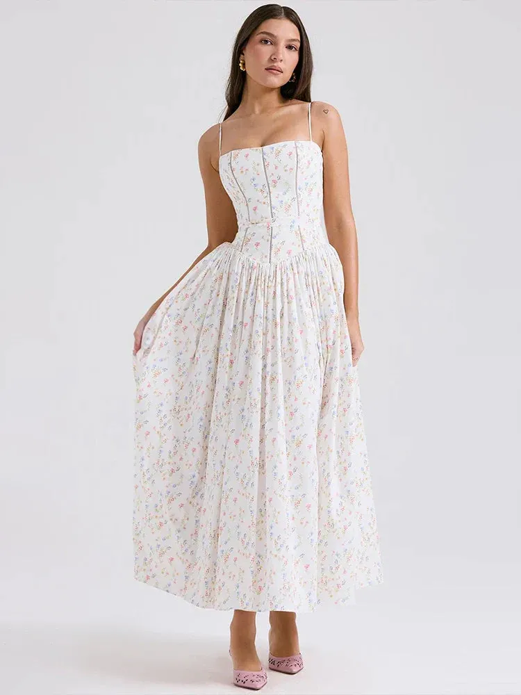 Sexy Slim Fit Floral Summer Lace Maxi Dress