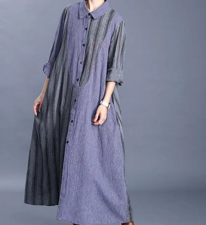 Shirt Dresses loose Linen Women  Dresses  LVSG200122