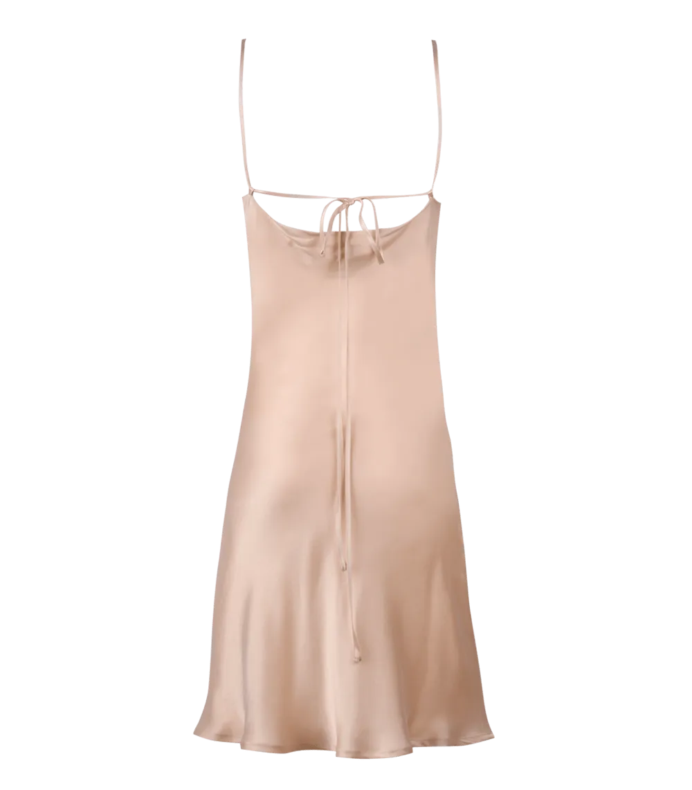 Silia Mini Silk Slip Dress