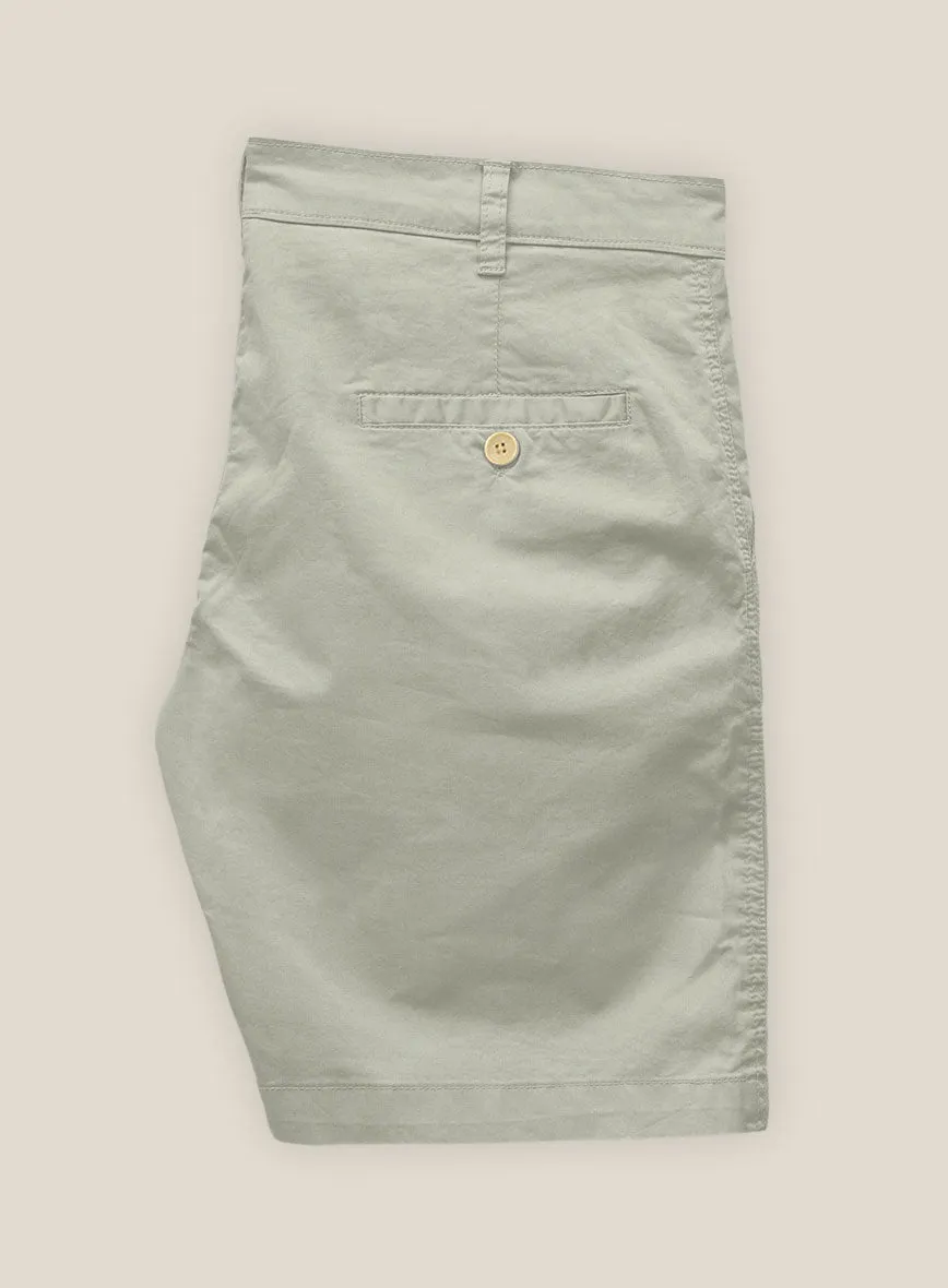 Slate Green Stretch Chino Shorts