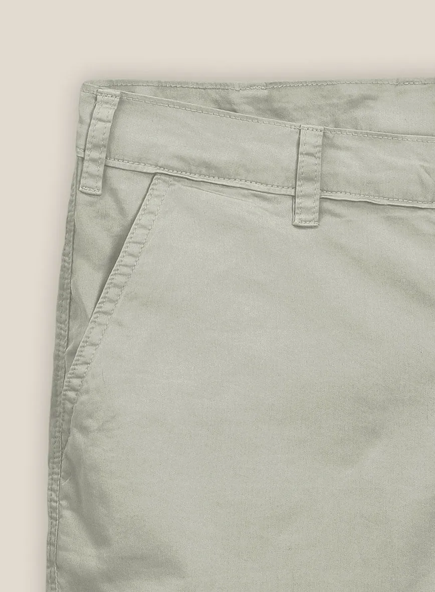 Slate Green Stretch Chino Shorts