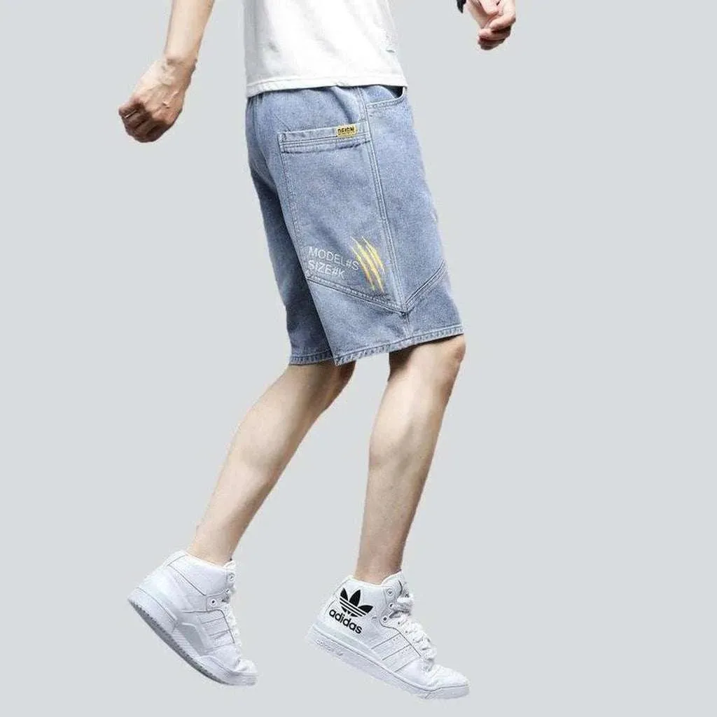 Street fashion men's denim shorts