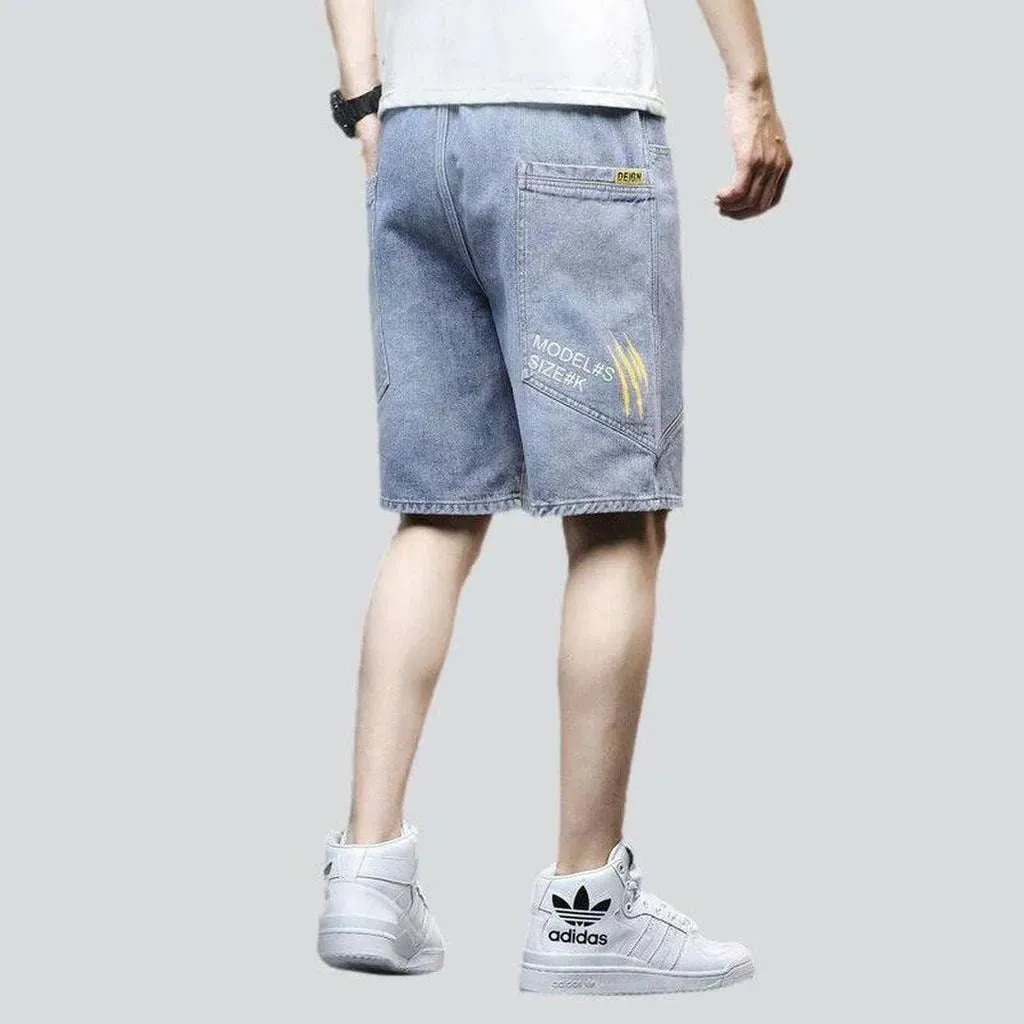 Street fashion men's denim shorts