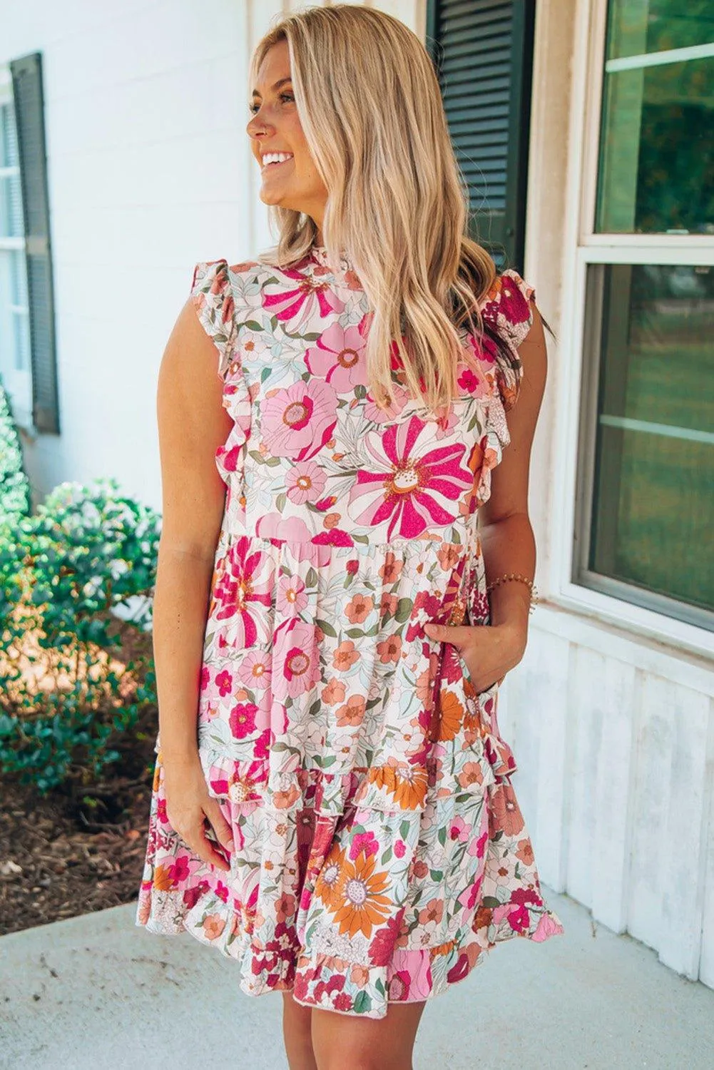 Summer Breeze Ruffled Tiered Dress