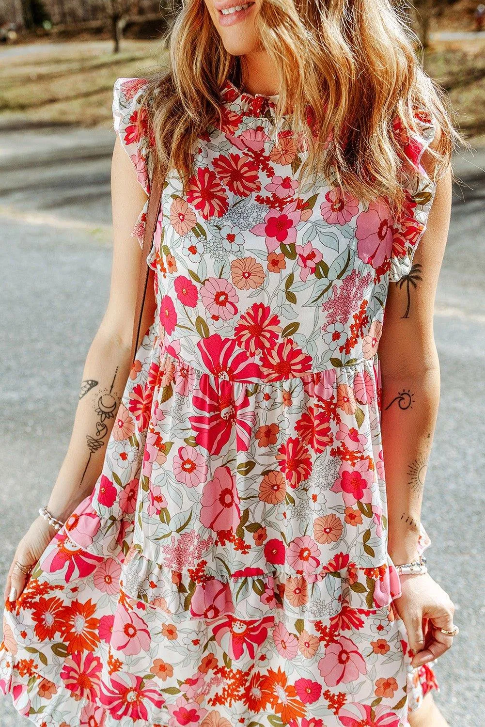 Summer Breeze Ruffled Tiered Dress