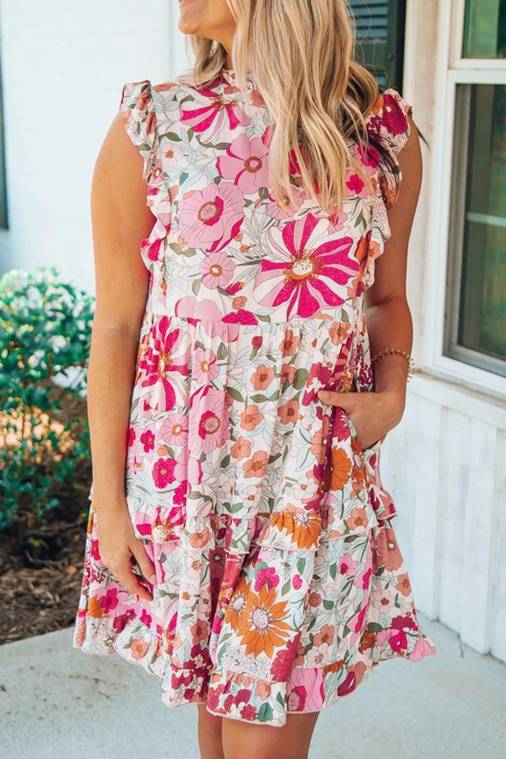 Summer Breeze Ruffled Tiered Dress