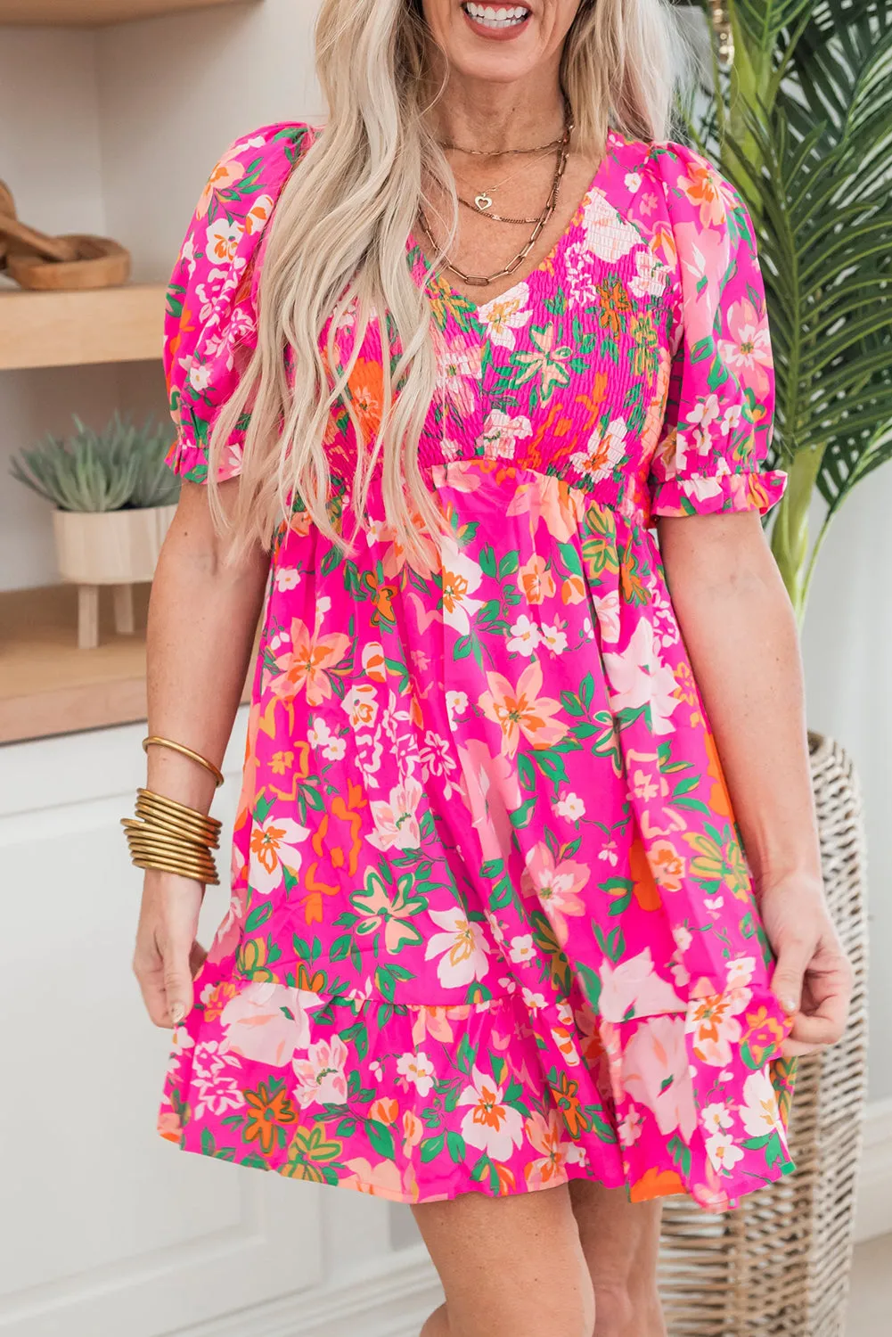 Summertime Rose Floral Dress