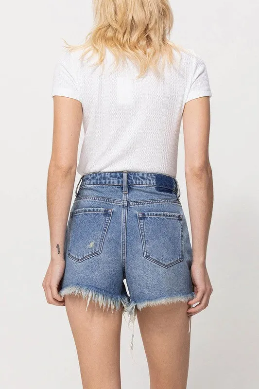 Vintage Cut Distressed Mom Short