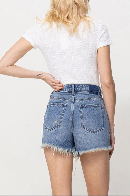 Vintage Cut Distressed Mom Short