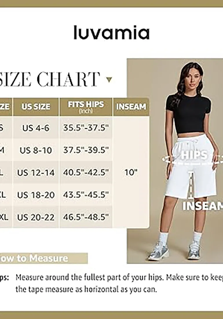 Women Shorts Below Knee Casual High Waisted Pocket Essentials Lounge Shorts