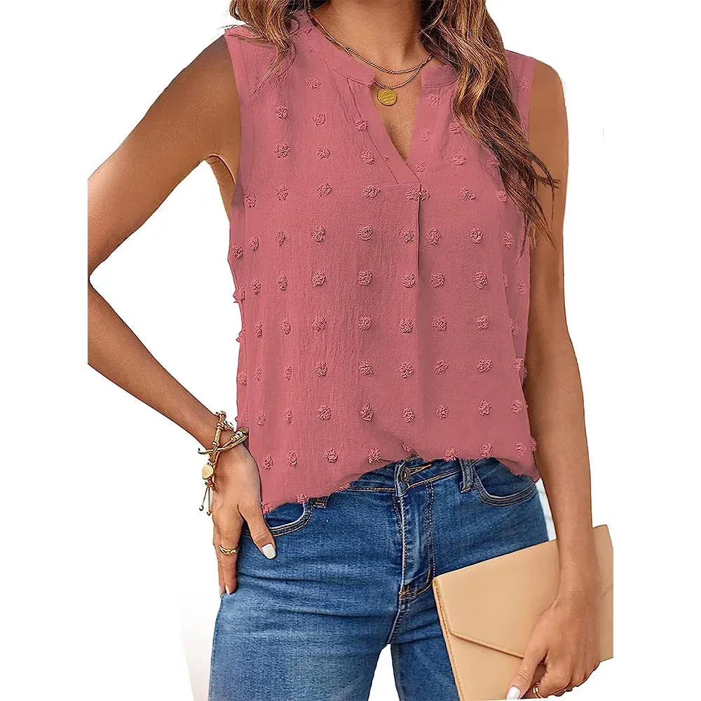 Women's Summer Tank Top | Sleeveless V Neck Corset Shirt  Dressy Casual T-Shirt