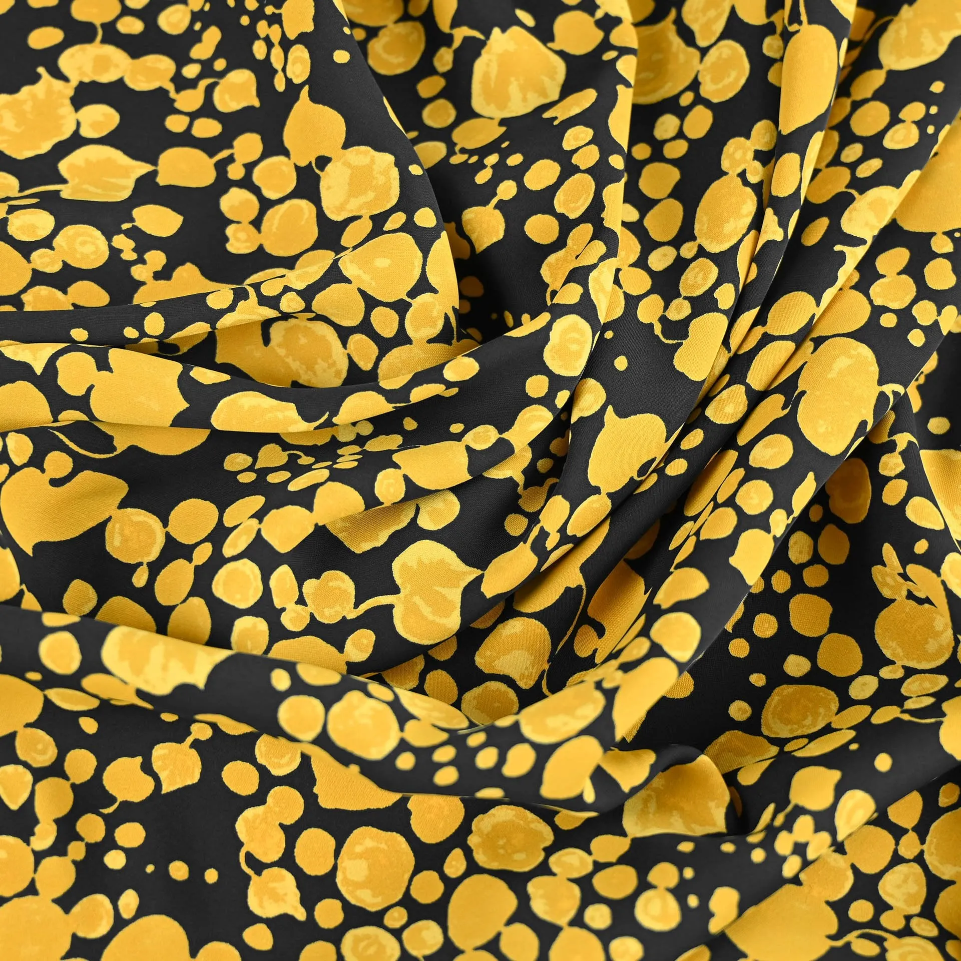 Yellow Print Lightweight Fabric 4203