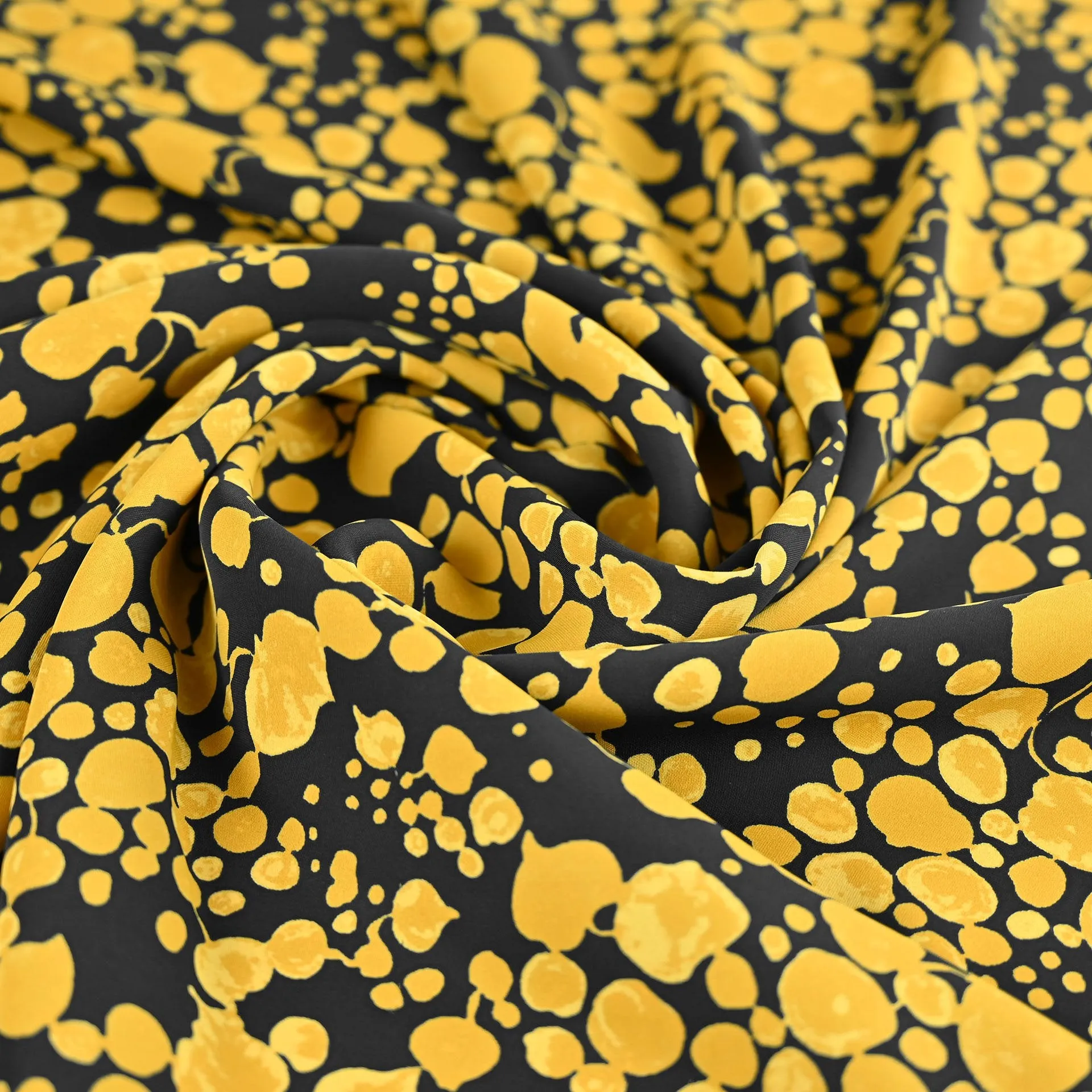 Yellow Print Lightweight Fabric 4203