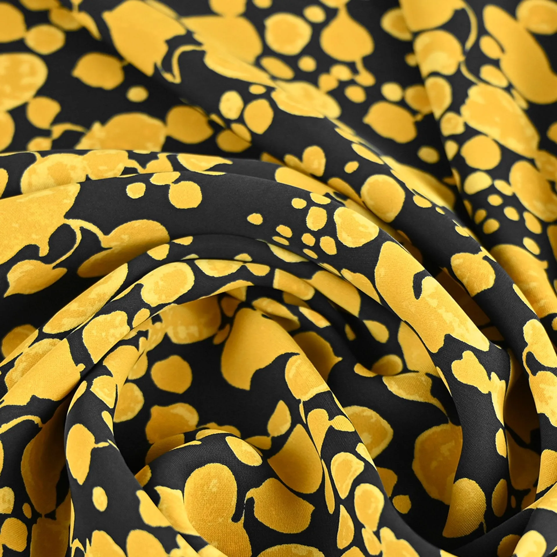 Yellow Print Lightweight Fabric 4203